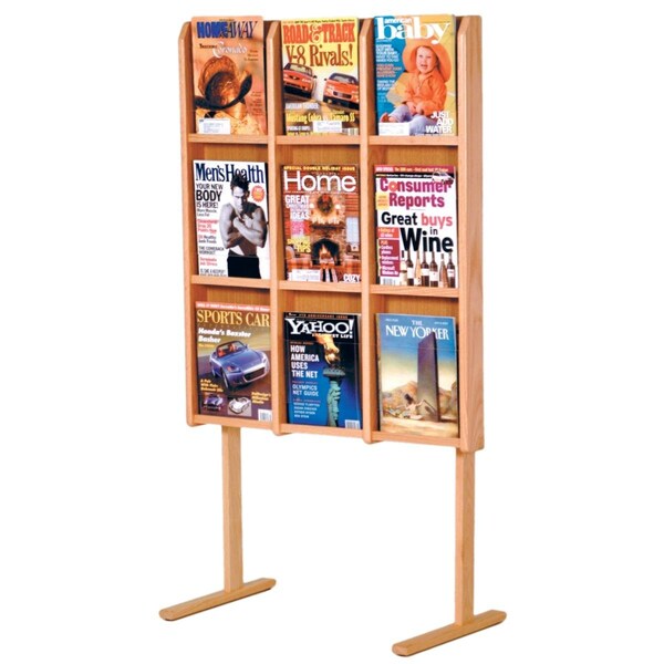 Vertex Divulge 9 Magazine Floor Display - Light Oak VE3945467 - main